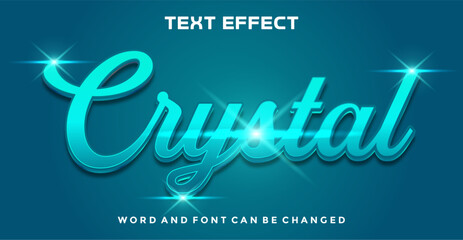 Crystal editable text effect