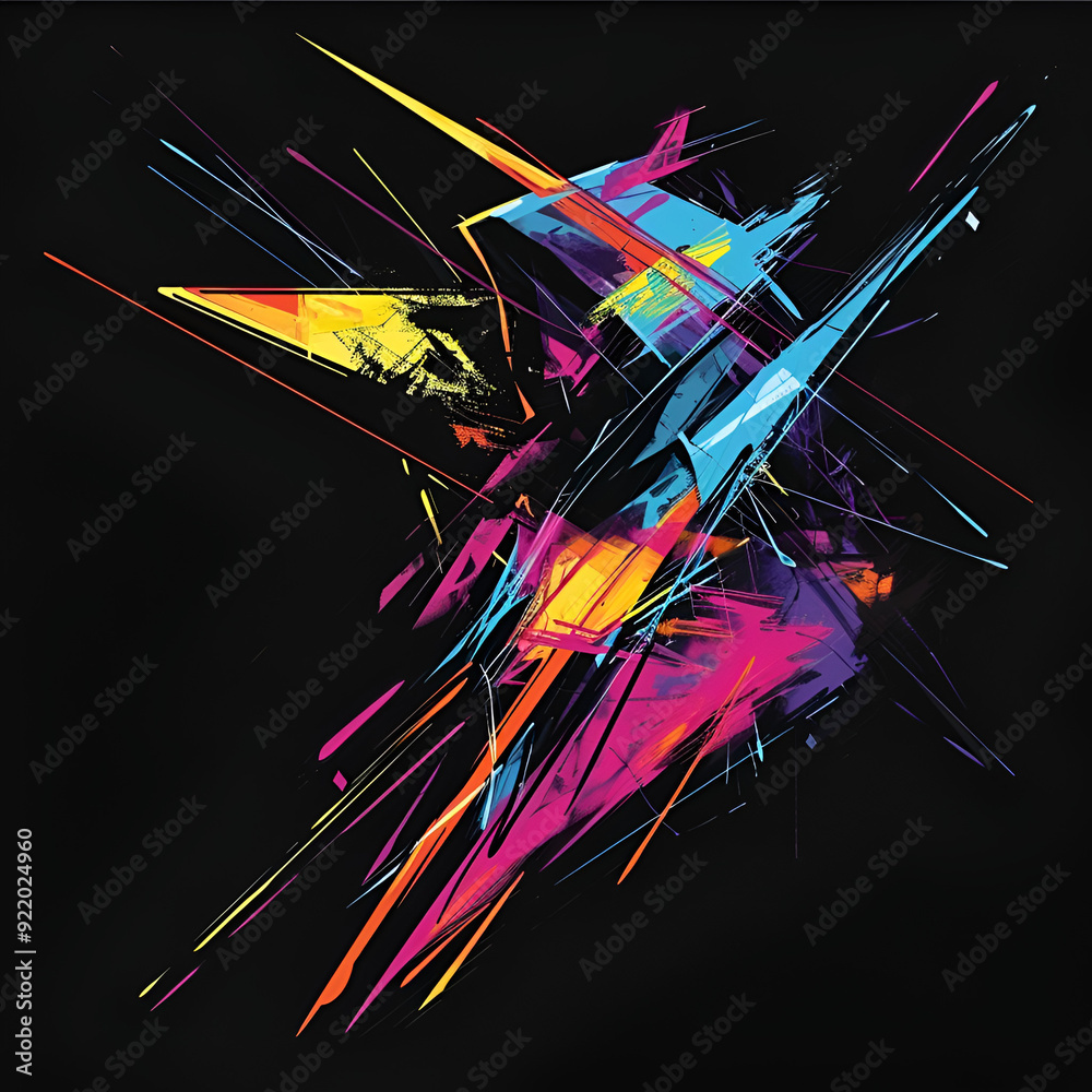 Poster abstract colorful illustration