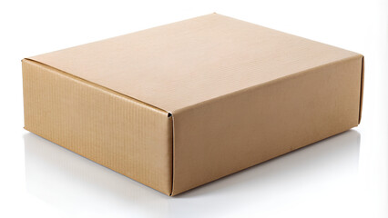 Rectangle carton box on isolate white background, Clipping path