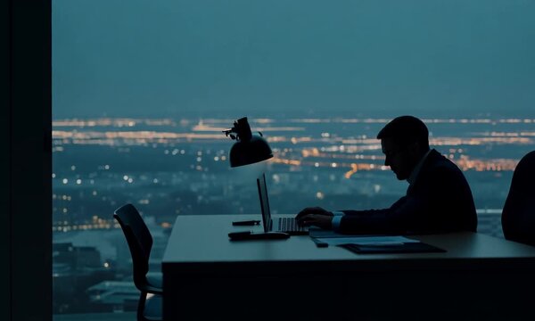 Tired Young Businessman Sleeping