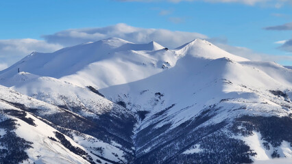 Patagonia Time Lapse At El Calafate In Santa Cruz Argentina. Snowy Mountains. Glacier Landscape. Winter Background. Patagonia Time Lapse At El Calafate In Santa Cruz Argentina.
