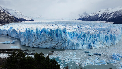 Perito Moreno Glacier At El Calafate In Santa Cruz Argentina. Stunning Landscape. Los Glaciares...
