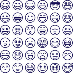 a set of emoticons with different expressions