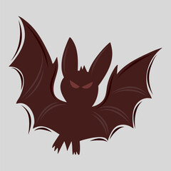 icon bat halloween illustration vector 