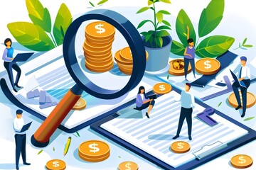 Business People Analyzing Financial Data and Profit.