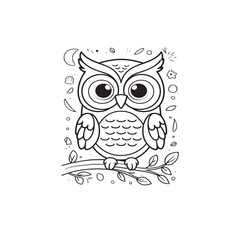 owl on a white background
