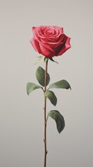 Fototapeta premium Minimal rose flower plant inflorescence.