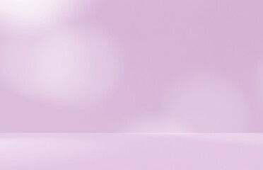 Empty purple studio room for product presentation with shadow of tree leaves on the wall. Interior concrete wall and floor design backdrop for displaying products. Shadow overlay effect.	