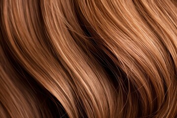 Fototapeta premium Silky brown hair texture backgrounds accessories full frame.