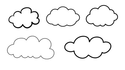 set of clouds collection