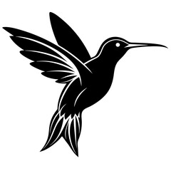 Hummingbird Vector Illustration - SVG, Cricut Files, Cut Files for Silhouette, Clipart & T-Shirt Graphics