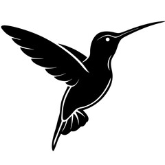 Hummingbird Vector Illustration - SVG, Cricut Files, Cut Files for Silhouette, Clipart & T-Shirt Graphics