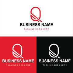 Letter Q Big Logo Pack Design Creative Modern logos design for your business Vector Brand name illustration