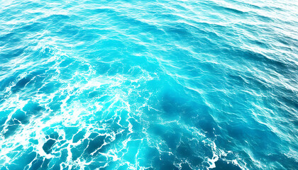 Fototapeta premium Aerial view of a serene blue sea with gentle ripples, showcasing a calm and peaceful water texture