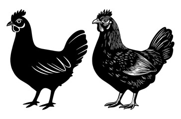 Chicken Silhouette Illustration