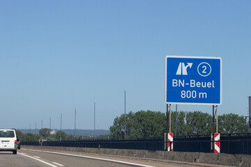 Autobahnausfahrt 2, Autobahn A565, BN-Beuel,