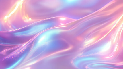 Obraz premium Holographic Neon background ,Colorful psychedelic Abstract. Pastel color waves for Background. modern design background