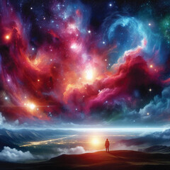 Ethereal Cosmos: The Vibrant Harmony of Star Clusters and Nebulae