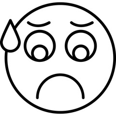 Worried Vector Icon Design