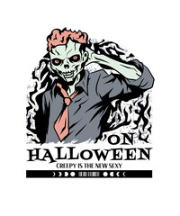 On Halloween Creepy Is The New Sexy Zombie Graphic