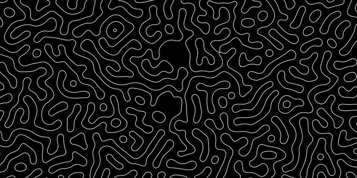 Abstract seamless turing pattern minimal organic geometric black background. white stock line abstract pattern Transparent monochrome striped texture, seamless pattern, modern stylish texture. 