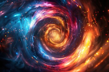 Obraz premium Abstract background, light speed effect, swirling light streaks radiating vortex, digital wallpapers