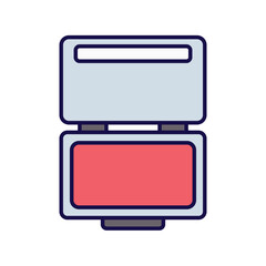 ink pad color line icon with white background vector stock illustration