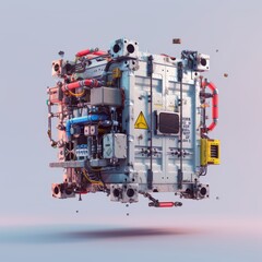 Fototapeta premium cargo stylized, brand element, 3d minimalistic