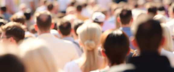 Blurred Crowd of People