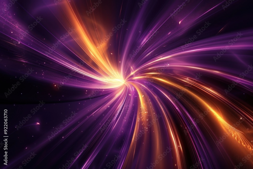 Wall mural Abstract background, light speed effect, swirling light streaks radiating vortex, digital wallpapers