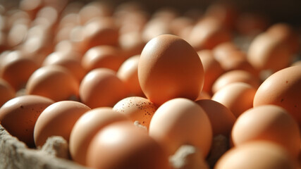 Close Up of Eggs in a Carton