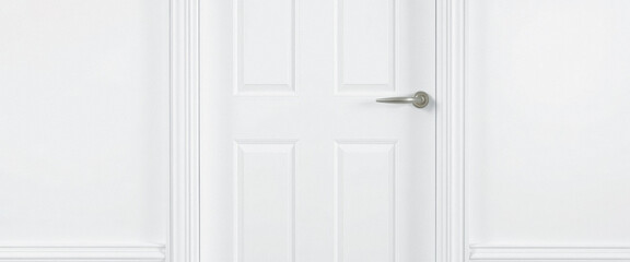 White Door with Silver Handle