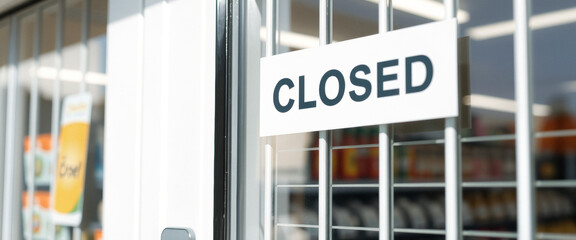 Closed Sign on a Shop Window