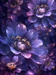 background with purple flowers