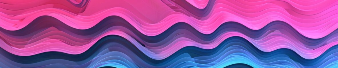 Abstract pink, purple and blue waves background.