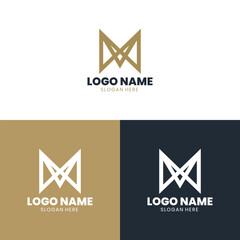 Branding identity corporate vector logo m design.