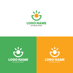 Flat design farmers market logo