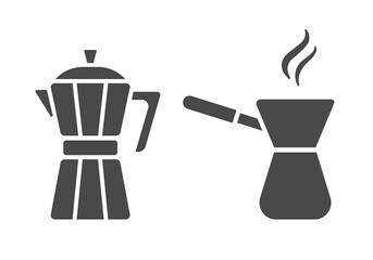 Coffee makers. Flat illustration. White background. 