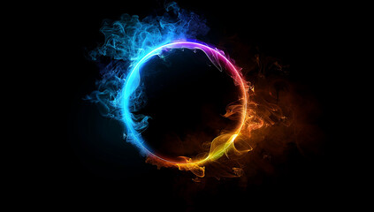 3D fire ring logo