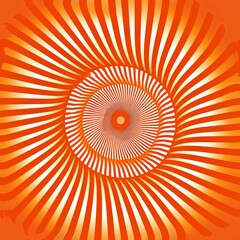 Intricate orange and white optical illusion pattern with a swirling design, perfect for digital designs and fashion textiles.