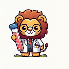 Naklejka premium cartoon scientist