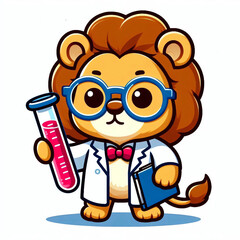 funny cartoon scientist