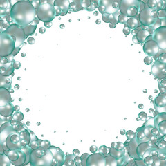 Abstract background. Vector photo frame. Blue balls. Eps 10