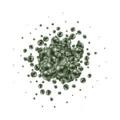 Background of green balls. Template. Screensaver. Eps 10