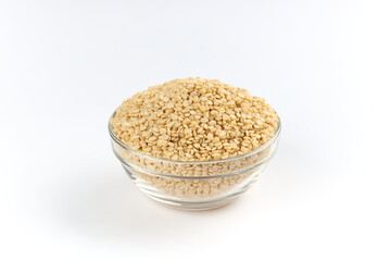 Urad Dal or Urad Bean or Black Gram (Vigna Mungo) Dry Split Urad Beans Polished in a bowl on white background | उड़द दाल 