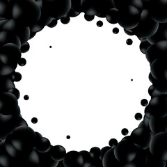 Frame made of mother-of-pearl blue pearls. Festive decor element. Eps 10
