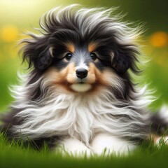 Collie im Gras