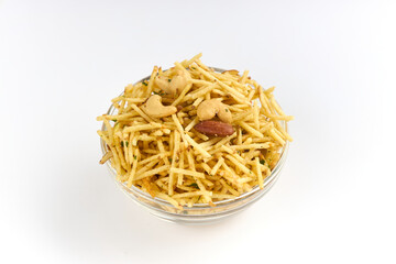 khatta meetha namkeen, sweet and salty namkeen with dry fruits indian snack