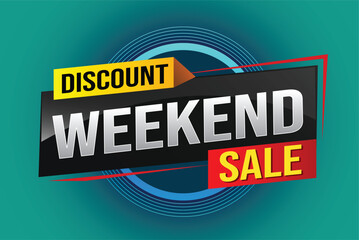 Weekend Special sale tag. Banner design template for marketing. Special offer promotion retail. background banner modern graphic design for advertising store shop, online store, website, landing page
