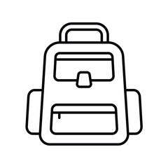 bag line icon with white background vector stock illustration